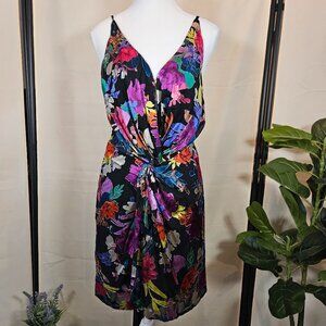 Astr Multicolor Floral Backless Twist-Front Dress